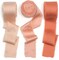 Frayed Satin Silk Ribbon 1.5" x 10 Yards x 3 Rolls Coral Dusty Coral Terracotta for Christmas Home Decor Gift Wrapping DIY Crafts Wedding Invitation Bouquets